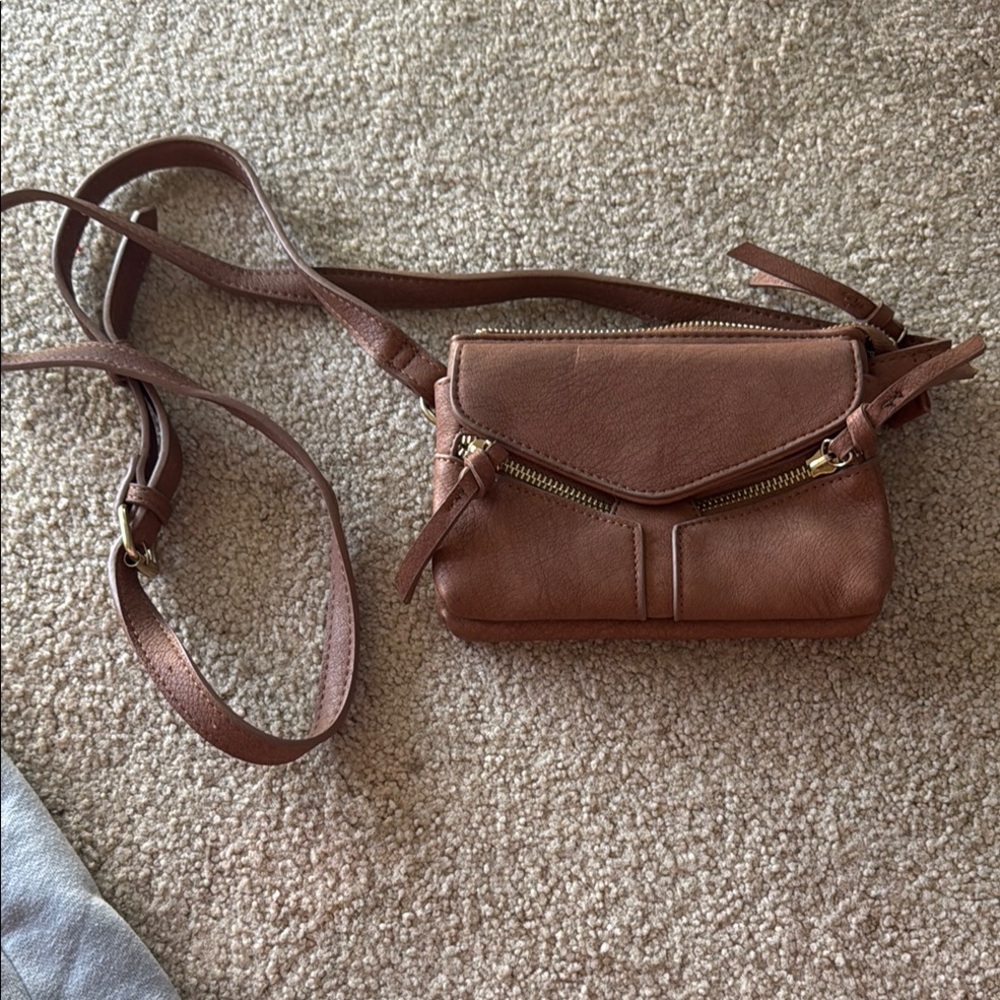 Brown Leather Crossbody Bag